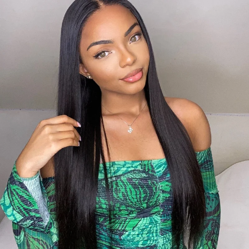 Cranberry 12A Best Straight Real HD Swiss 4X4 Lace Closure 180% Density Wigs