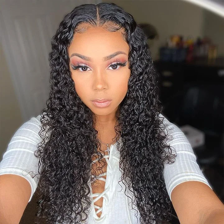 Cranberry 12A Water Wave 4x4 Invisible Lace Closure Wigs | Real Swiss Lace