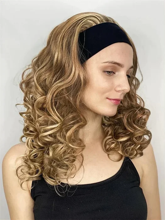Curly wig pieces for a bouncy lookEmbrace Long Curly Layered Headband Synthetic Wigs By imwigs® Curly wig pieces for a bouncy lookEmbrace Long Curly Layered Headband Synthetic Wigs By imwigs®