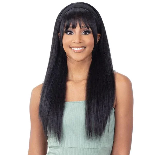 Synthetic half wig with a natural - looking textureFreetress Equal Synthetic Headband Wig - FALISHA