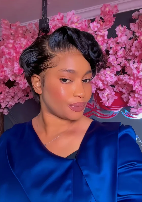 Elf wig with a short bob style for a more modern take on the elf lookGlueless pixie