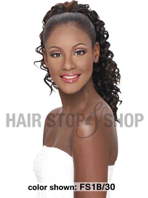 Hair buns for winter holiday partiesHarlem 125 Ponytail Drawstring - Samba 121