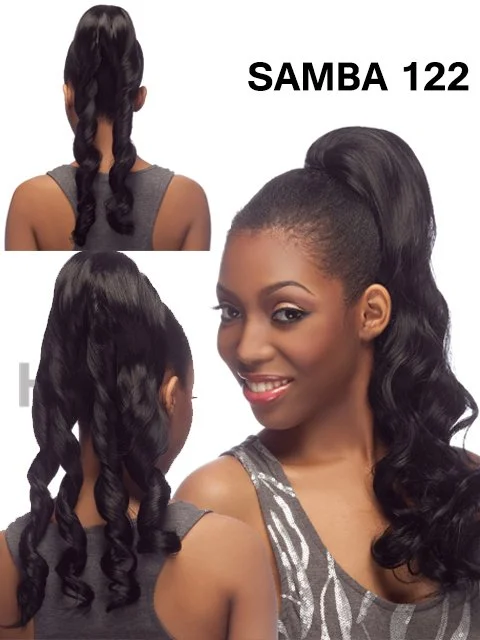 Hair buns for summer beach outingsHarlem 125 Ponytail Drawstring - Samba 122