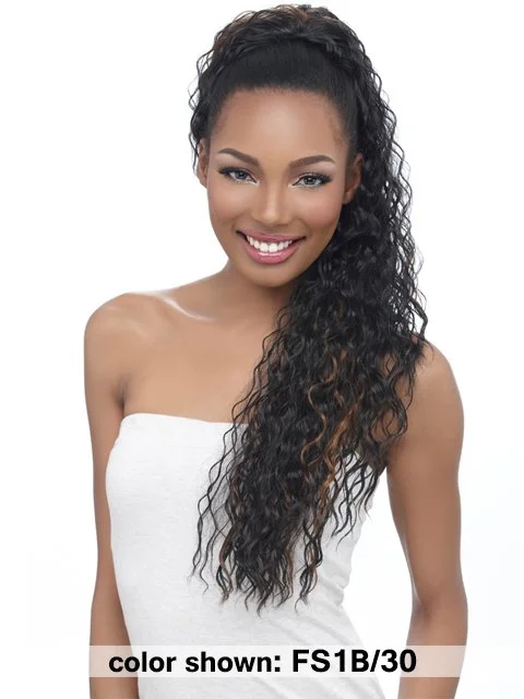 Hair buns for brides on their wedding dayHarlem 125 Ponytail Drawstring - Samba 127