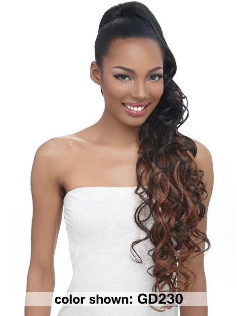 Hair buns with a hairpin decorationHarlem 125 Ponytail Drawstring - Samba 130