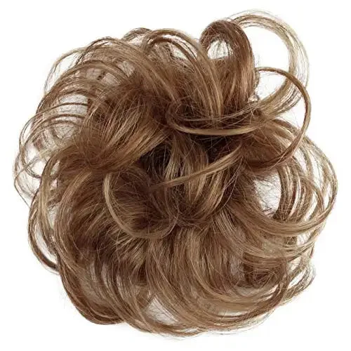 Hair buns for a cheerleading routineHuman Hair Synthetic Fibre Blend  Updo Scrunchie