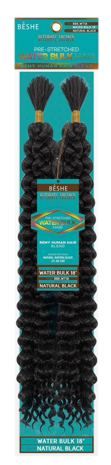 Human Hair Blend  Water Bulk 18"