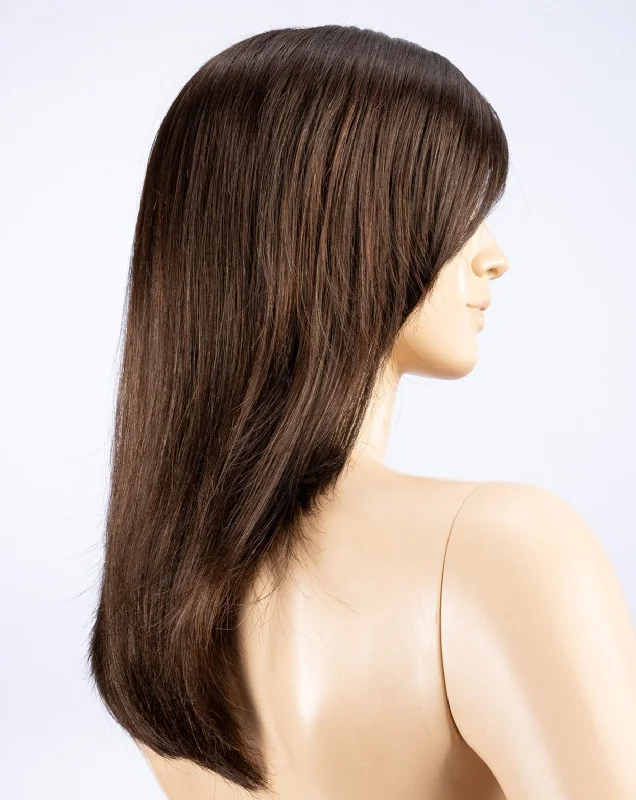 DARK CHOCOLATE ROOTED | Dark Brown base with Light Reddish Brown highlights with Dark Roots