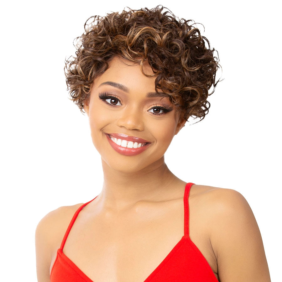 Half wig with a wispy fringe for a soft and feminine lookIts a Wig Premium Synthetic Wig Tia Half wig with a wispy fringe for a soft and feminine lookIts a Wig Premium Synthetic Wig Tia