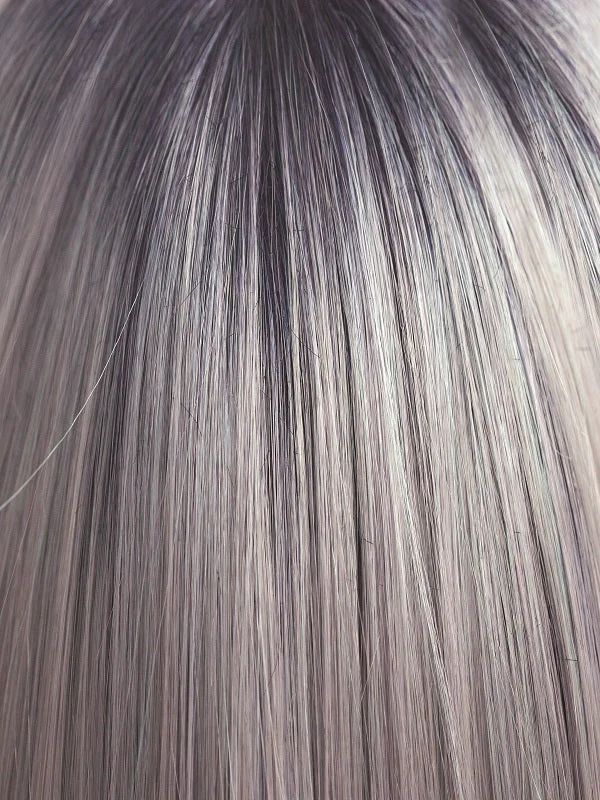 Pastel Blue-R | Pale Silver blended with Lilac and Sky Blue with Pale Silver Tips and Darker Blue Rooting