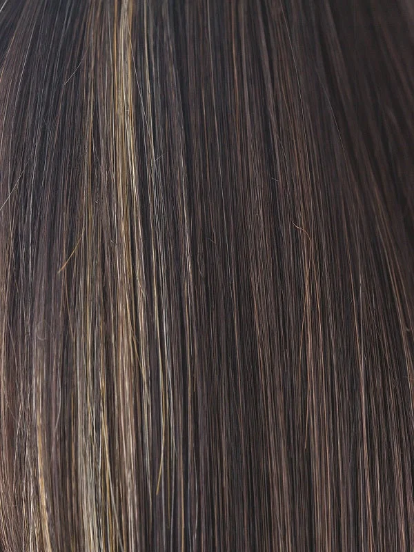 Caramel Brown | Dark Reddish Brown plus White Gold highlights on faceline