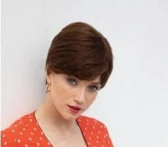 Wig with long bangs for a trendy lookKris Human Hair Wig by Rene of Paris