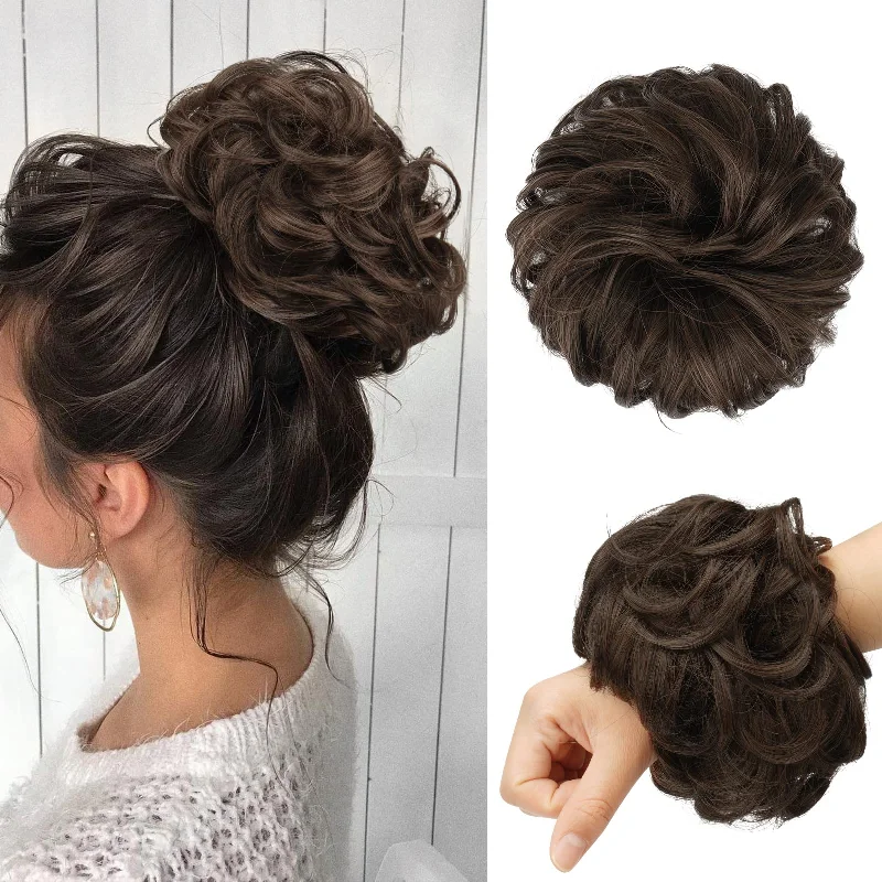 Hair buns for a cooking show appearanceLarge Full Messy Hair Bun Hair Pieces 1.94oz