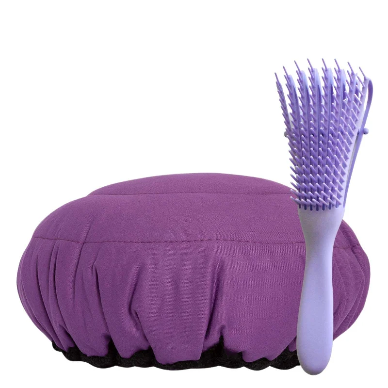 Adjustable - cap curly wig for a comfortable fitLava Cap Reusable Deep Conditioning Heat Cap & Detangling Brush Kit – Purple Jacaranda Adjustable - cap curly wig for a comfortable fitLava Cap Reusable Deep Conditioning Heat Cap & Detangling Brush Kit – Purple Jacaranda
