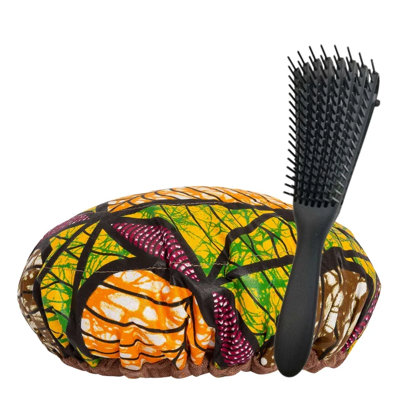 Lace - front curly wig for a seamless hairlineLava Cap Reusable Deep Conditioning Heat Cap & Detangling Brush Kit – Tropikara Lace - front curly wig for a seamless hairlineLava Cap Reusable Deep Conditioning Heat Cap & Detangling Brush Kit – Tropikara