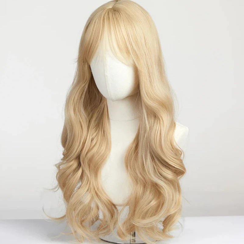 Ombre wavy wig with a seamless color blendLight Ash Blonde Soft Loose Wave Wig