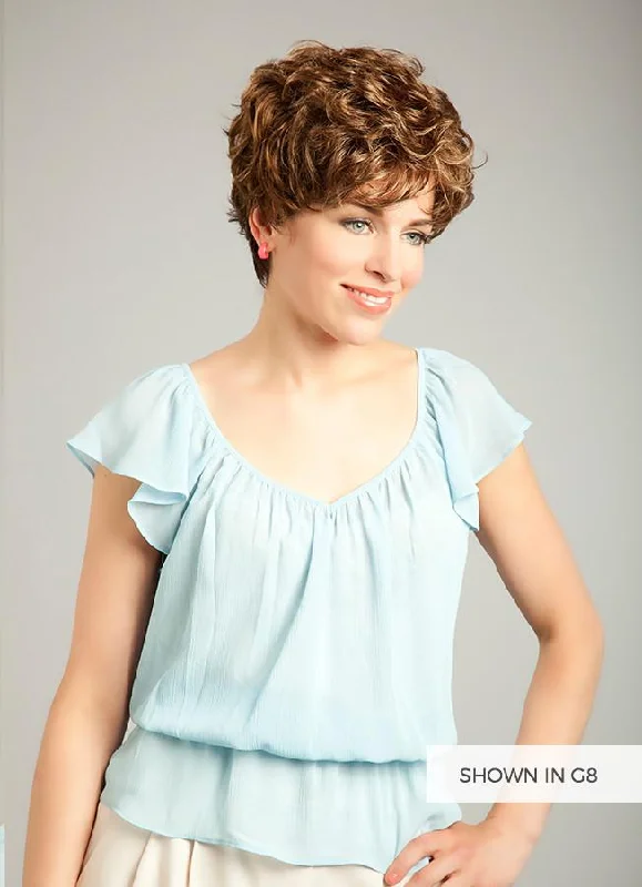 Short wig with a geometric pattern for a unique and fashion - forward designLINZI