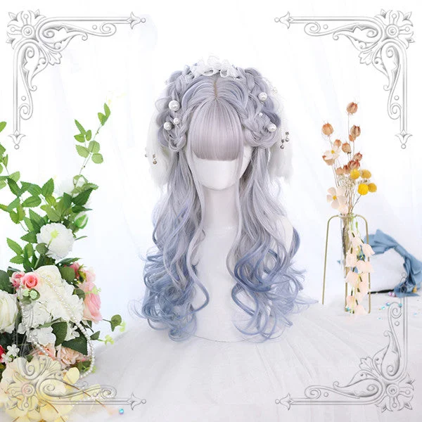 Synthetic curly wig with a tight - curl pattern for a natural lookLolita bleached long roll wig yv42631 Synthetic curly wig with a tight - curl pattern for a natural lookLolita bleached long roll wig yv42631