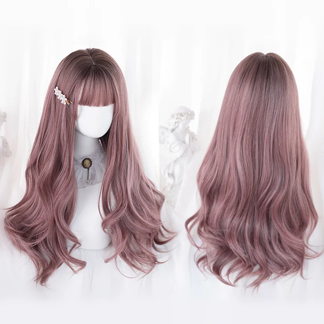Curly wig with a side - swept bang for a sophisticated looklolita gradient long curly wig yv30282 Curly wig with a side - swept bang for a sophisticated looklolita gradient long curly wig yv30282