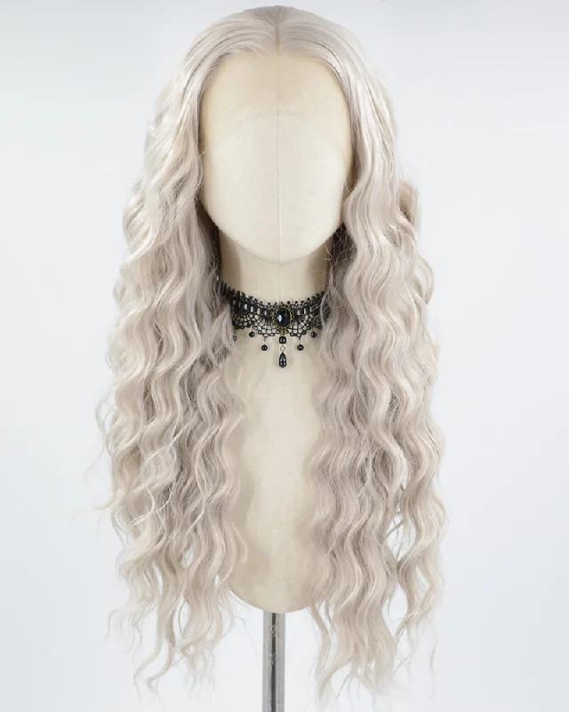 Virgin - human - hair curly wig for the highest qualityLong Curly Grey Synthetic Lace Front Wig WT253 Virgin - human - hair curly wig for the highest qualityLong Curly Grey Synthetic Lace Front Wig WT253