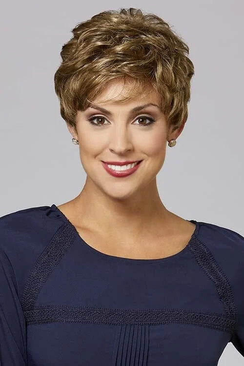 Wig with bangs for a 1980s retro lookLucy Synthetic Wig by Henry Margu - Discontinued & No Longer Available