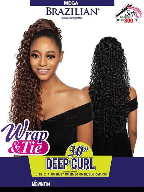 Hair buns for a yoga classMane Concept Mega Brazilian Wrap&Tie Drawstring - DEEP CURL 30 MBWNT04 Hair buns for a yoga classMane Concept Mega Brazilian Wrap&Tie Drawstring - DEEP CURL 30 MBWNT04