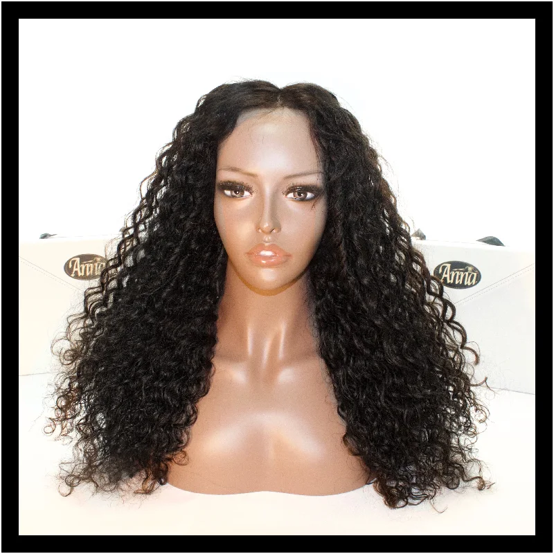 Curly wig with a natural - looking root for a more realistic lookThe Melena Unit