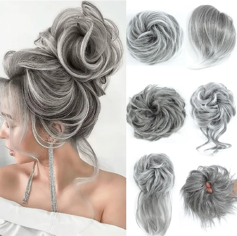 Hair buns for prom nightsMessy Bun Hair Pieces Set of 6