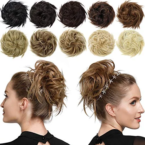 Hair buns for a yoga classMessy Scrunchy Bun