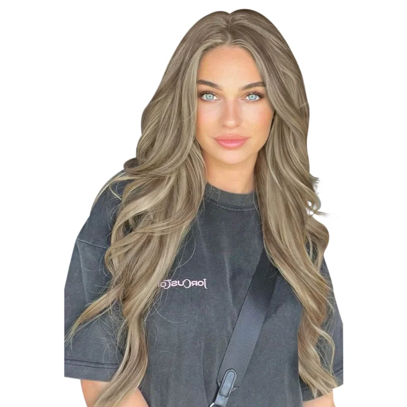 Clip - in hair extensions with a wavy texture for a beachy and relaxed lookMoresoo Hair Weft Virgin Sew In Human Straight Hair Extensions Highlight Blonde Hair (#P8/60) Clip - in hair extensions with a wavy texture for a beachy and relaxed lookMoresoo Hair Weft Virgin Sew In Human Straight Hair Extensions Highlight Blonde Hair (#P8/60)