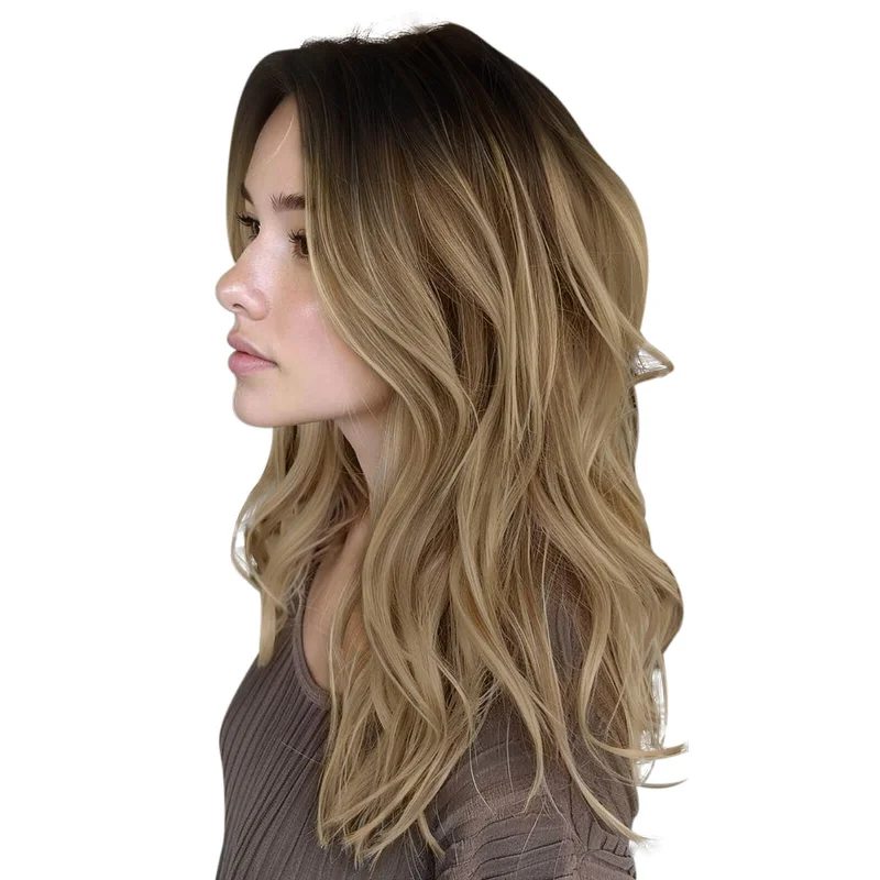 Clip - in hair extensions with a middle - part for a classic and elegant styleMoresoo Virgin Human Hair Silk Seam Volumizing Weft Hair Extensions Balayage Brown (#3/8/22) Clip - in hair extensions with a middle - part for a classic and elegant styleMoresoo Virgin Human Hair Silk Seam Volumizing Weft Hair Extensions Balayage Brown (#3/8/22)