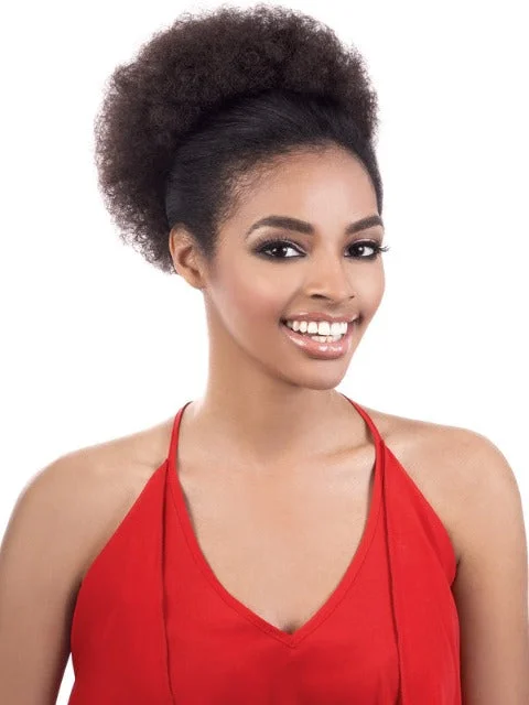 Twisted hair buns for added textureMotown Tress Ponydo Ponytail - PD AFRO 5