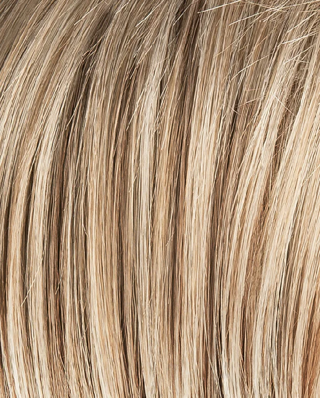 Sandy Blonde Rooted | Medium Honey Blonde, Light Ash Blonde, and Lightest Reddish Brown blend with Dark Roots