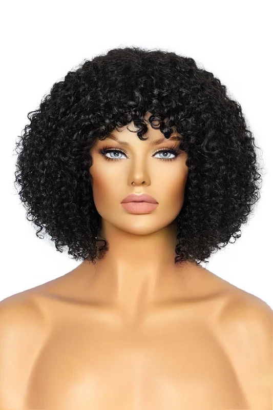 Straight black elf wig for a classic and mysterious elf vibeNo Glue Lace Top Wigs 12 inch Curly Bob Human Hair with Bangs Straight black elf wig for a classic and mysterious elf vibeNo Glue Lace Top Wigs 12 inch Curly Bob Human Hair with Bangs