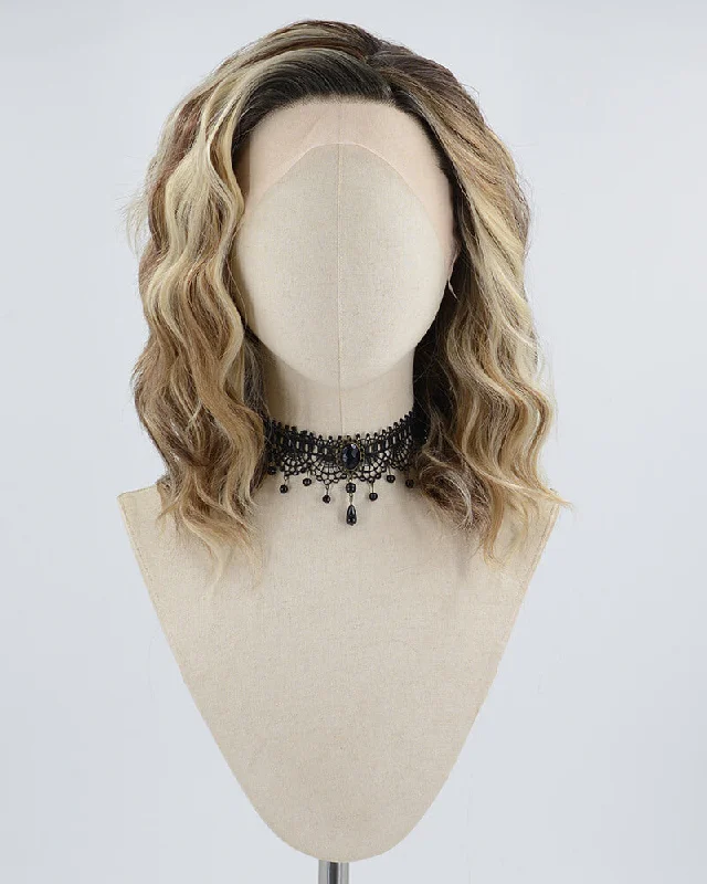 Heat - resistant curly wig for easy styling at homeOmbre Blonde Brown Short Curly Synthetic Lace Front Wig WW604 Heat - resistant curly wig for easy styling at homeOmbre Blonde Brown Short Curly Synthetic Lace Front Wig WW604