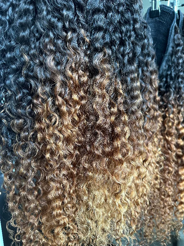 Adjustable - cap curly wig for a comfortable fitOmbre’: Brazilian Curly Ponytail Custom Colored Adjustable - cap curly wig for a comfortable fitOmbre’: Brazilian Curly Ponytail Custom Colored