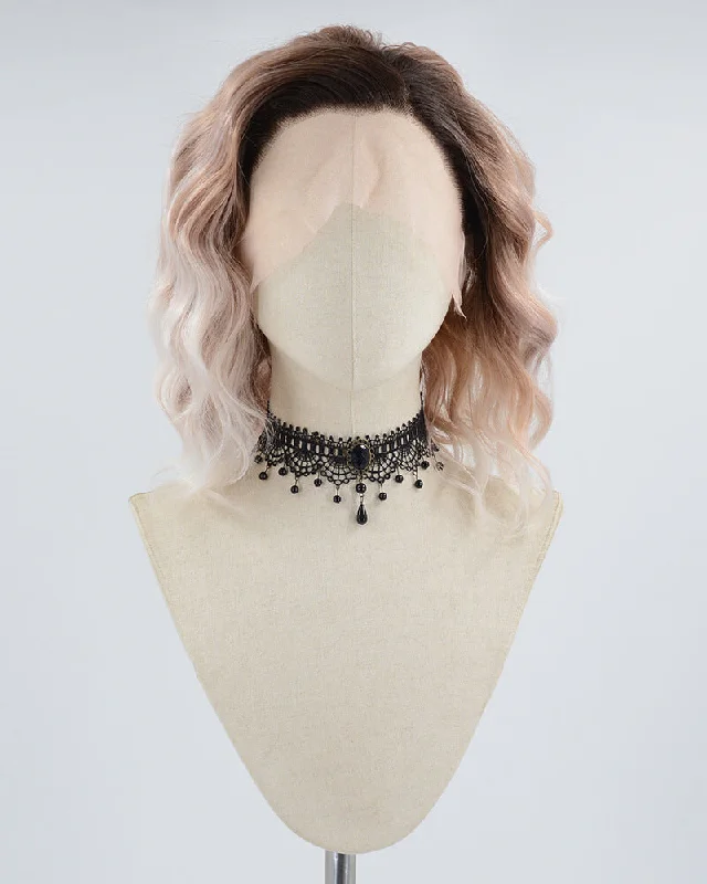 Curly wig with a wavy fringe for a soft and feminine lookOmbre Brown Short Curly Synthetic Lace Front Wig WW605 Curly wig with a wavy fringe for a soft and feminine lookOmbre Brown Short Curly Synthetic Lace Front Wig WW605