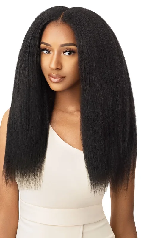 Clip - in hair extensions with a curly texture for a bold and stylish choiceOutre Big Beautiful Human Hair Blend Clip In (9pcs) KINKY STRAIGHT 18" Clip - in hair extensions with a curly texture for a bold and stylish choiceOutre Big Beautiful Human Hair Blend Clip In (9pcs) KINKY STRAIGHT 18"