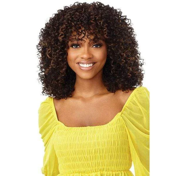 Half wig with a pre - bleached knot for a natural - looking scalpOutre Converti Cap + Bang Synthetic Hair Wig - FEARLESS DIVA + BANG