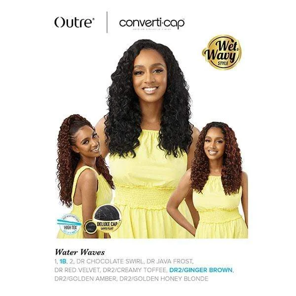 Human - hair half wig for a natural and luxurious feelOutre Converti Cap Wet & Wavy Synthetic Hair Wig - WATER WAVES