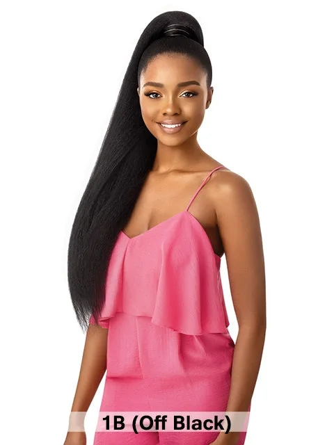 Hair buns for a wedding - guest hairstyleOutre Pretty Quick Pony Ponytail - JUMBO KINKY STRAIGHT 30 Hair buns for a wedding - guest hairstyleOutre Pretty Quick Pony Ponytail - JUMBO KINKY STRAIGHT 30