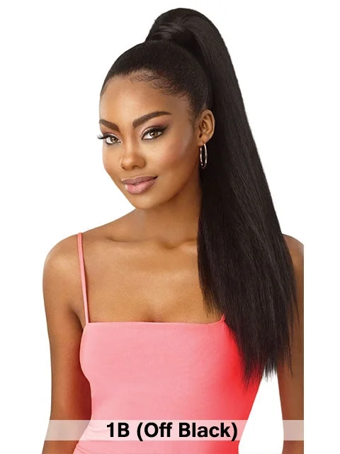 Hair buns for a runway modelOutre Pretty Quick Pony Ponytail - KINKY STRAIGHT 24
