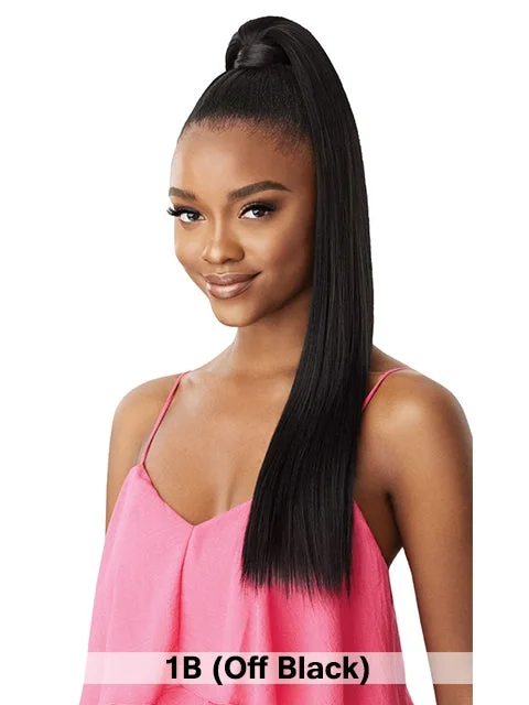 Hair buns for a cosplay of a fantasy characterOutre Pretty Quick Pony Ponytail - SLEEK STRAIGHT 24