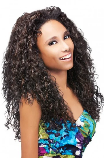 Half wig with a natural - looking root for a more realistic lookOutre Quick Weave Penny Half Wig