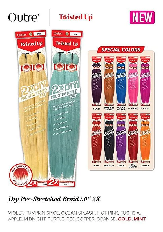 Outre X-Pression 2X Twisted Up DIY Pre-stretched Braid 50″