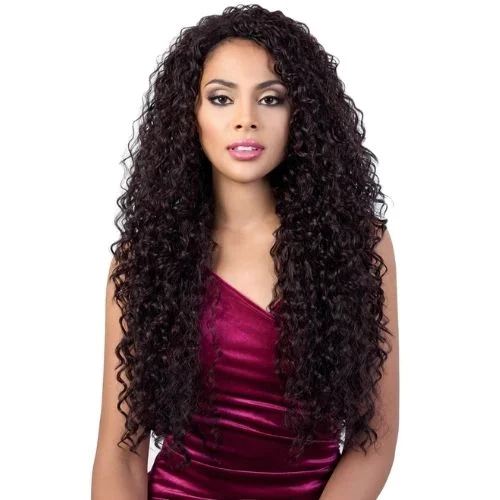 Half wig with a straight texture for a sleek and minimalist lookQE.Chloe Synthetic Premium Half Wig By Motown Tress