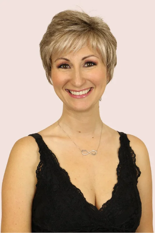 Monofilament - cap short wig for a breathable and natural - looking scalpQuinn (short wig) Monofilament - cap short wig for a breathable and natural - looking scalpQuinn (short wig)