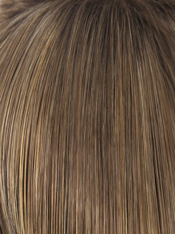 Mochaccino R | Medium Brown with Light Brown Base and Strawberry Blonde highlights with Dark Brown roots