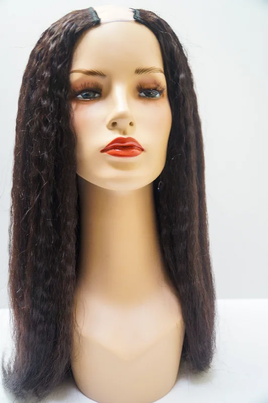 U - shaped wig with a braided detailRelaxed Straight U-Part Remy Wig