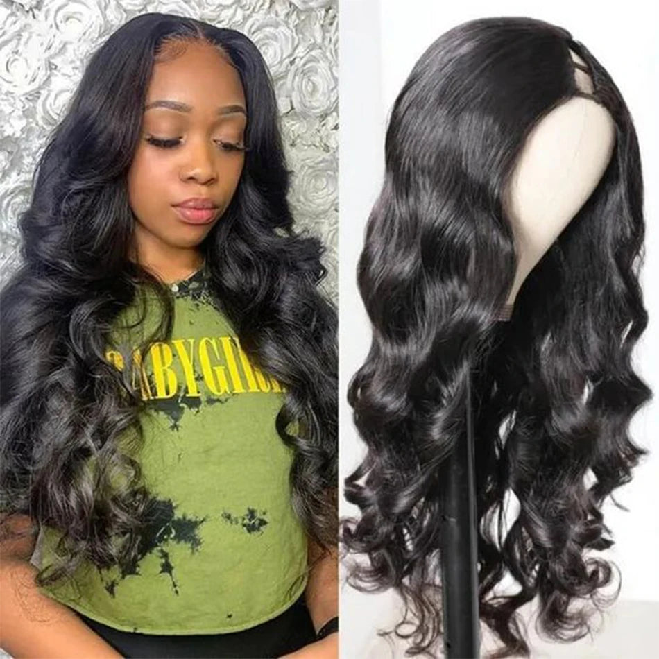 U - shaped wig with a wavy undercut for an edgy and unique styleRemy Human Hair Body Wave U Part Wigs U - shaped wig with a wavy undercut for an edgy and unique styleRemy Human Hair Body Wave U Part Wigs